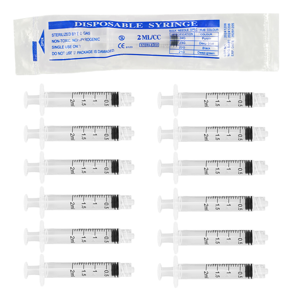 Baby Food Allergy Rash - 2ml Luer Lock Syringe 100pcs, Steril