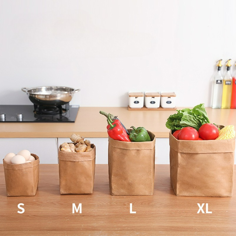 Food Pouch Reusable - Kantong Kertas Kraft Kantong Penyimpanan Kertas