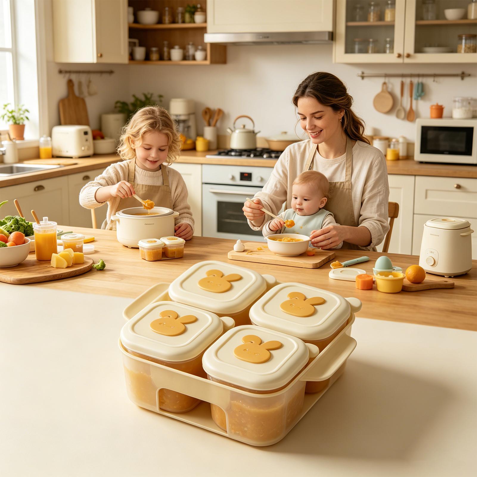 Freezer Tray Baby - Baki Freezer Makanan Dengan Tutup, Wadah