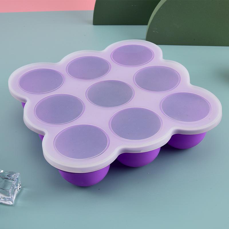 Freezer Tray Baby - Wadah Silikon Makanan Bayi 9 Grid,