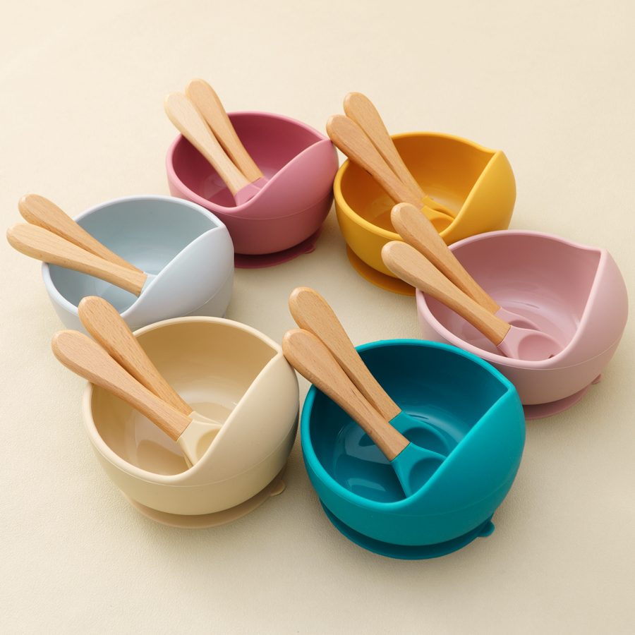 Baby Food Dinner - Mamaplan Set peralatan makan silikon bayi,