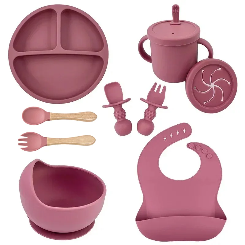 Baby Food Dinner - Silikon Food Grade, Set piring anak
