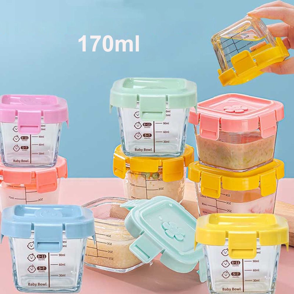 Baby Food Jars - Kotak penyimpan makanan kaca 170ml, cangkir