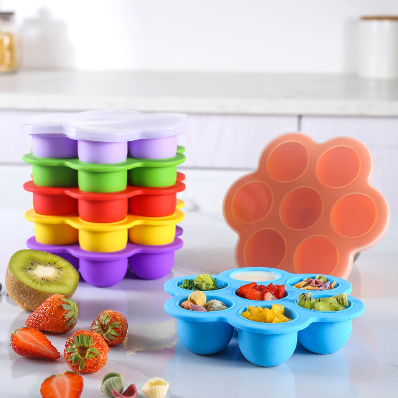 Freezer Tray Baby - Cetakan Silikon 7 Lubang untuk Makanan