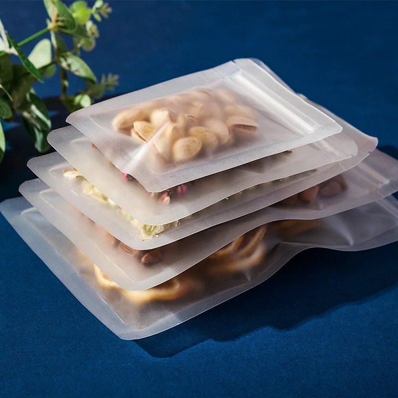 Food Pouch Reusable - Kantong Ziplock Transparan Berlapis Embun Beku