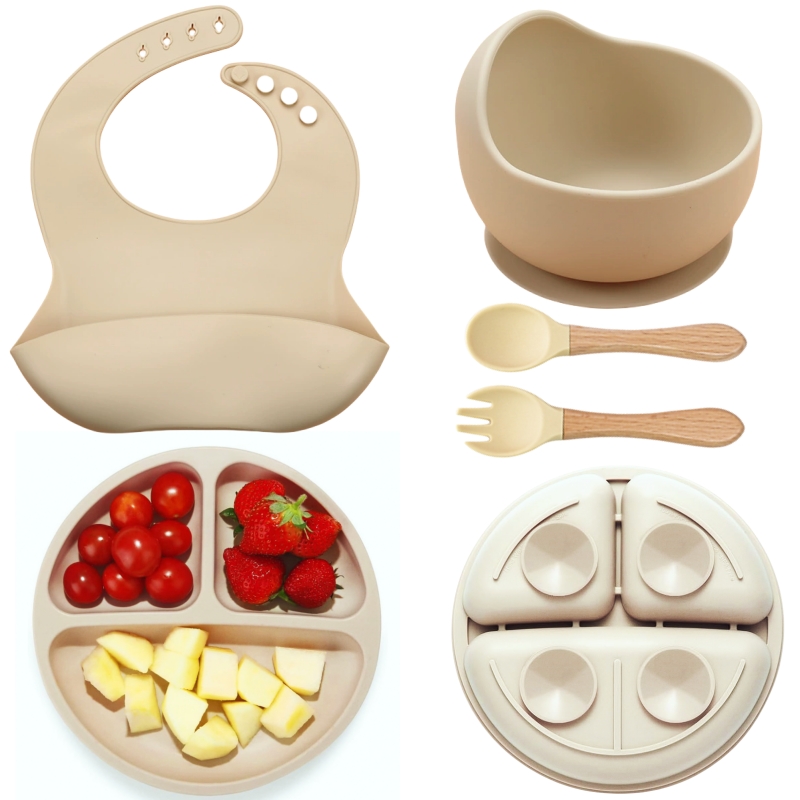 Baby Food Dinner - 5 Buah Set Makan Bayi Silikon