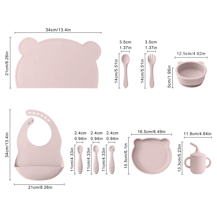 8 buah silikon makan bayi Set  - Baby Food Dinner ulasan dan harga