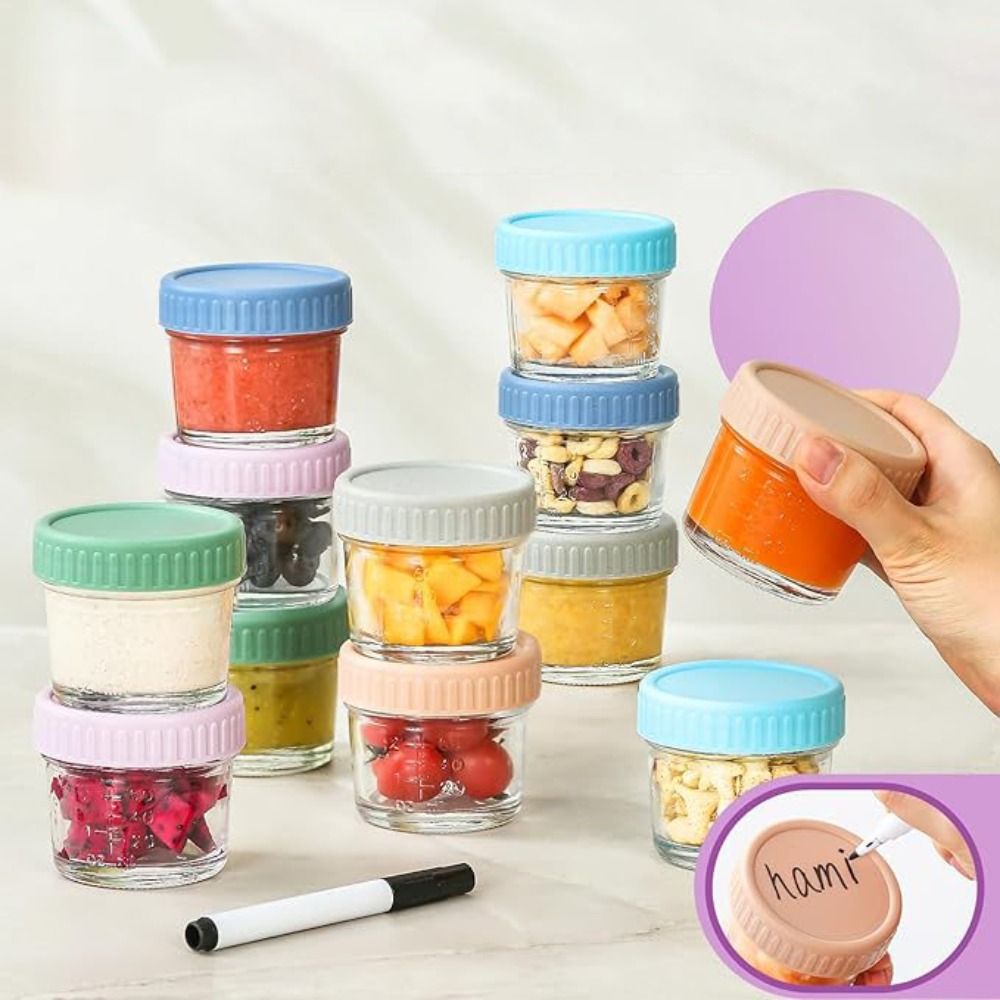 6 Buah Stoples Kaca Mason Jar  - Baby Food Jars ulasan dan harga