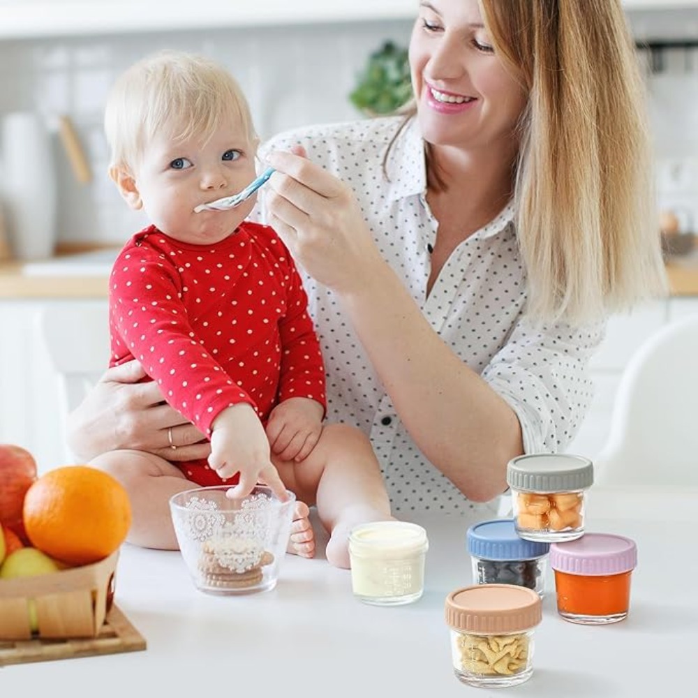 6 Buah Stoples Kaca Mason Jar  - Baby Food Jars ulasan dan harga