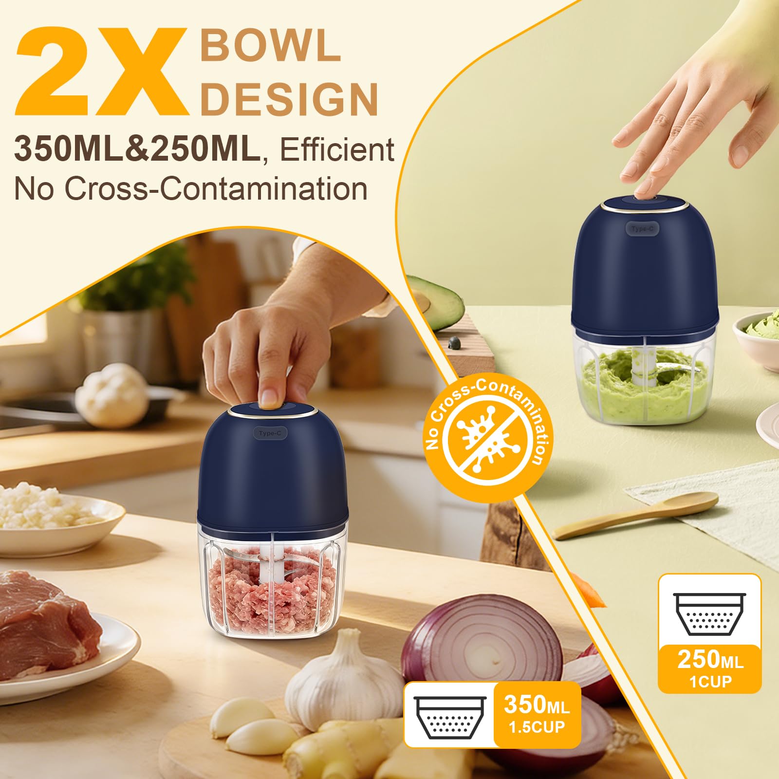 Penggiling Bawang Putih Elektr - Baby Food Processor ulasan dan harga