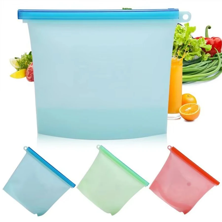 1000Ml Tas Penyimpanan Silikon - Food Pouch Reusable ulasan dan harga