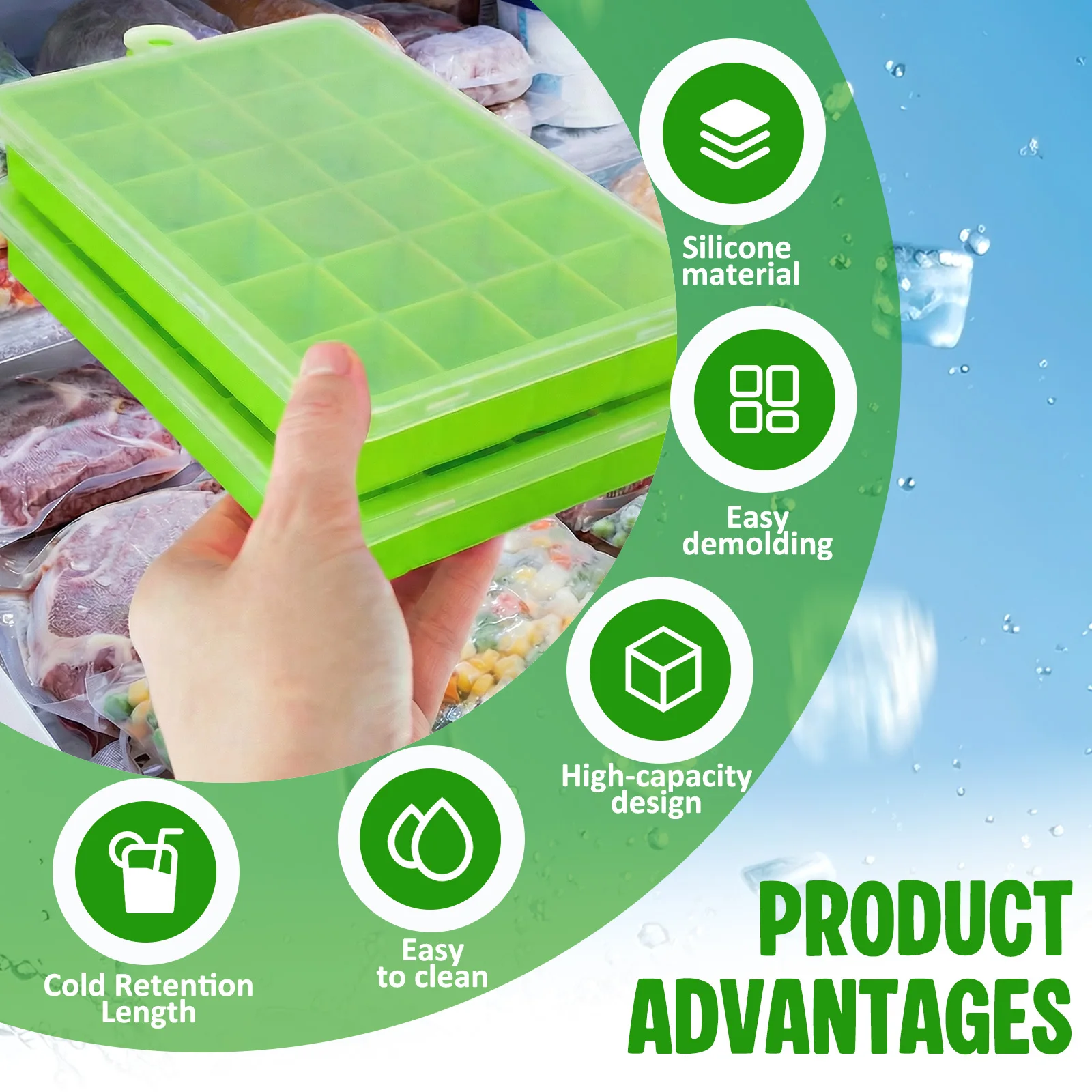 Cetakan Es Batu Silikon Mudah  - Freezer Tray Baby ulasan dan harga