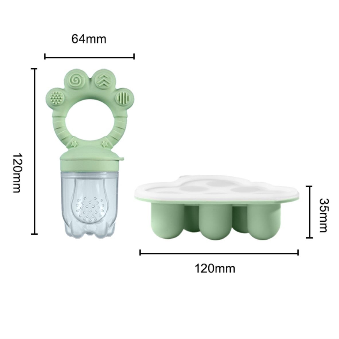 Kombo Tempat Makan Buah Bayi & - Freezer Tray Baby ulasan dan harga